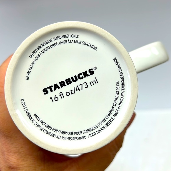 2015 STARBUCKS kitty with a ball of green yarn ceramic mug - Picture 9 of 10